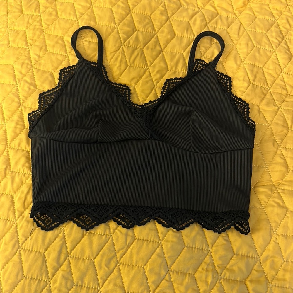 XS Shein Black Lace Crop Top, never worn